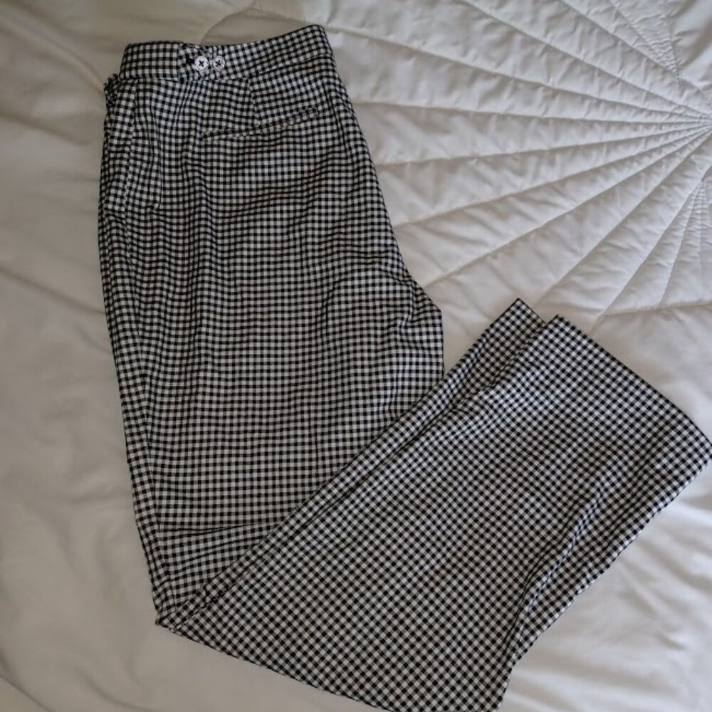 Calvin Klein Black and White Gingham Trousers - Picture 6 of 8